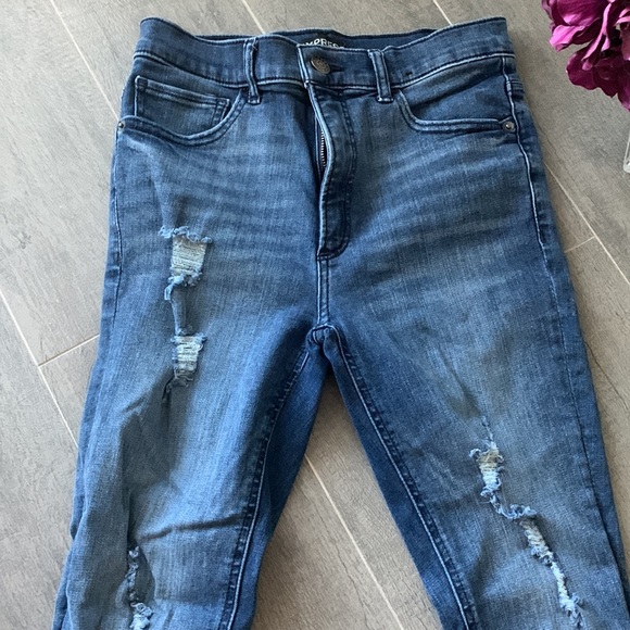 Express denim Perfect ankle legging high rise size 4 - Picture 2 of 10